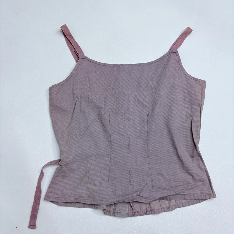 beige utility button vest