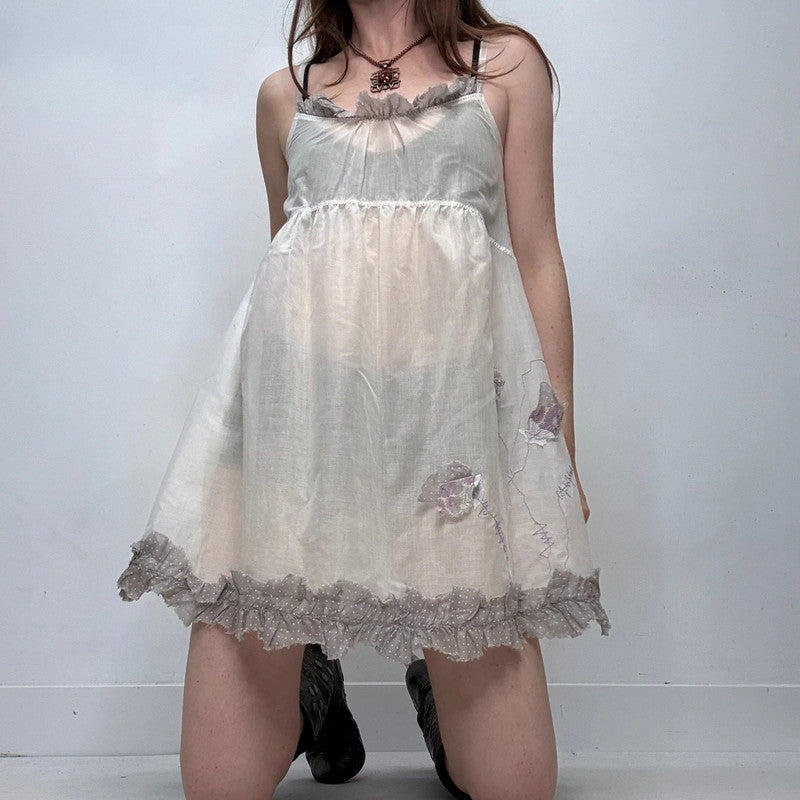 cop copine white cotton mini dress