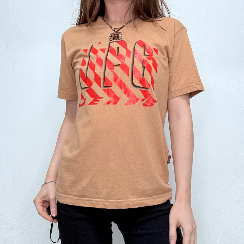 Jean Paul Gaultier brown graphic printed t-shirt
