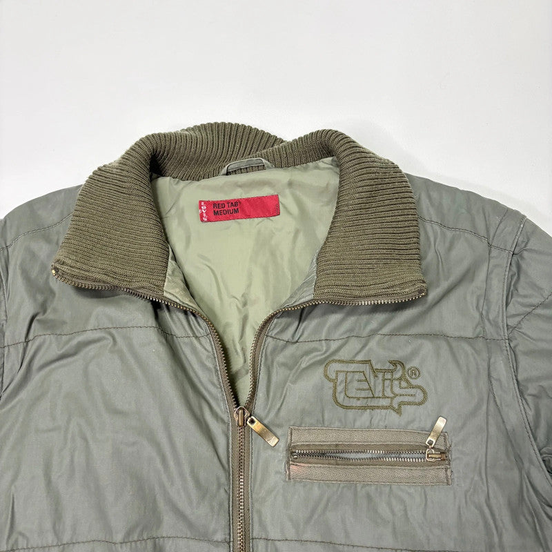 Levi's Khaki puffer bomber jacket