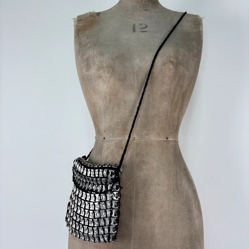 Vintage metallic can tab pouch bag