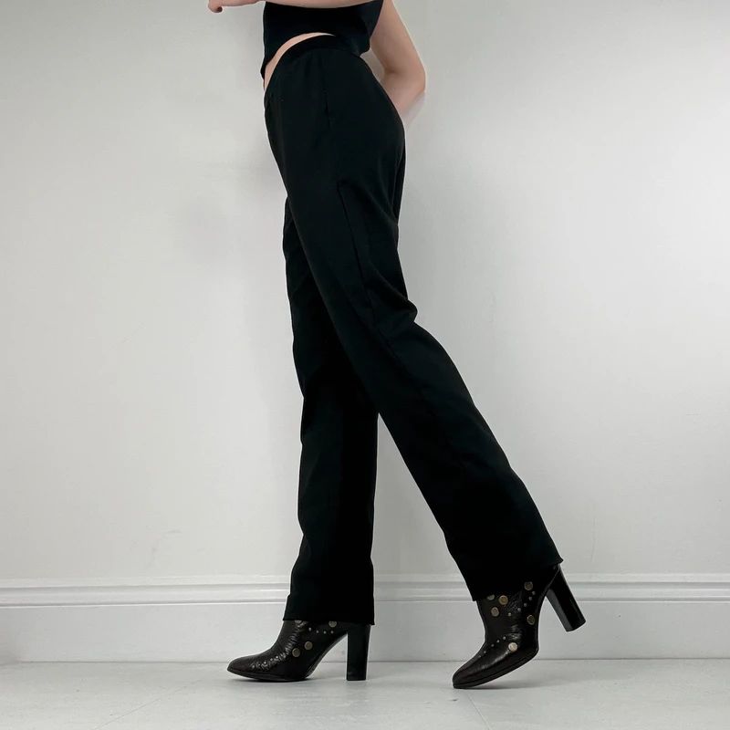 Black Cop Copine straight leg trousers