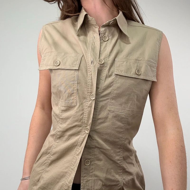 Cargo fitted tan Dolce & Gabanna shirt