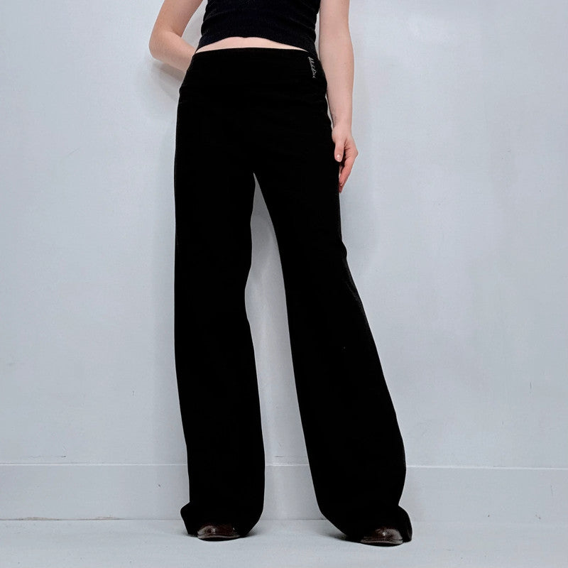 black cop copine wide leg trousers