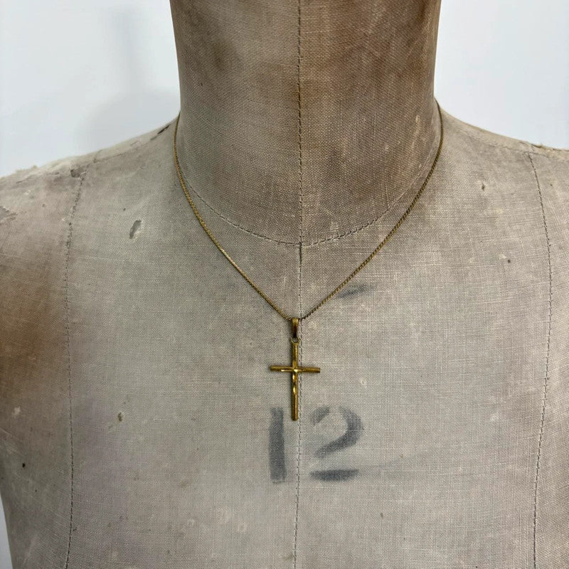 gold cross necklace