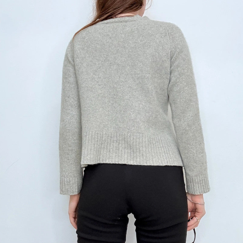 grey cashmere cardigan