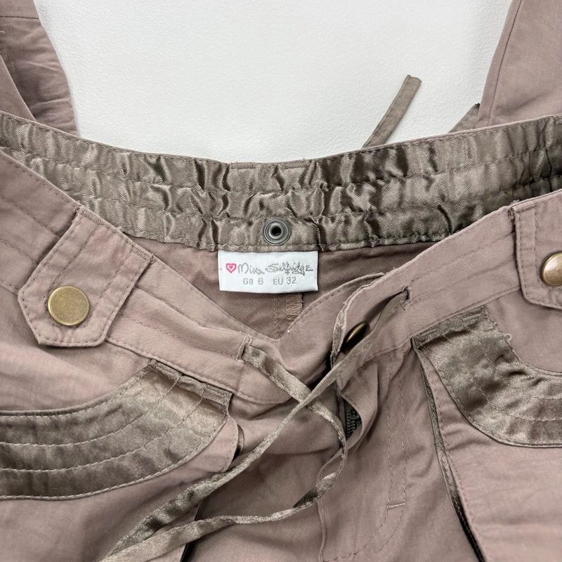 brown low rise tech trousers