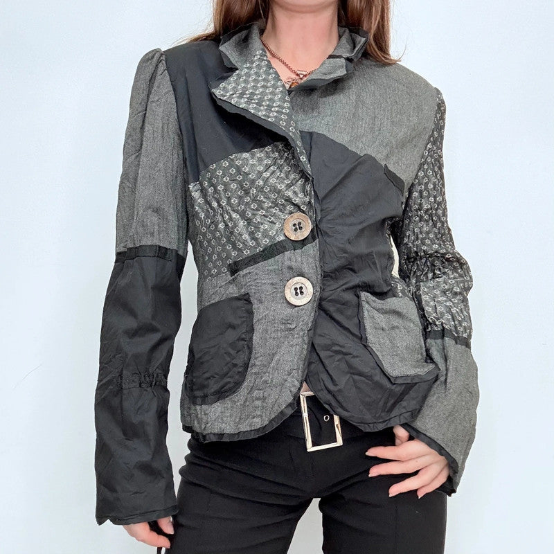 crinkle patchwork grunge fairy jacket