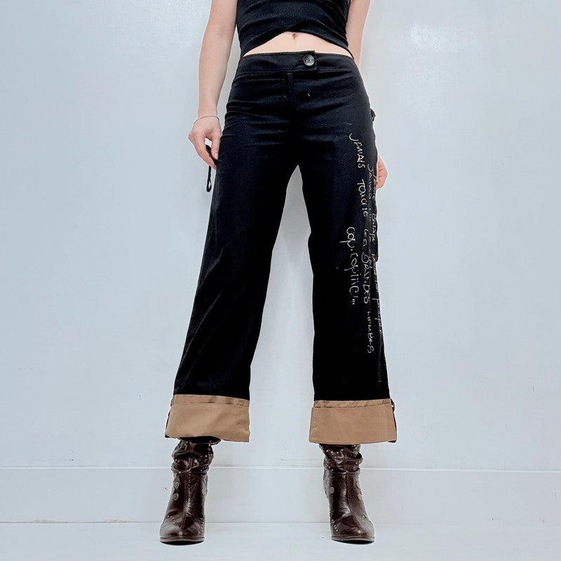black cop copine flared trousers