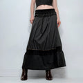 black Cop Copine pinstripe structured maxi skirt
