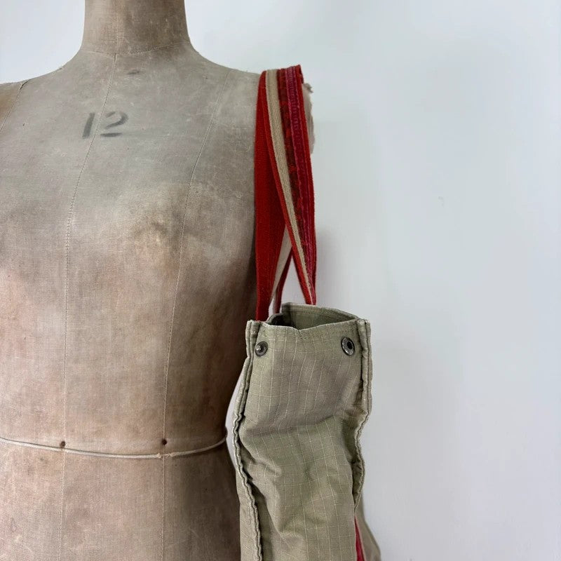 Khaki canvas utility bag