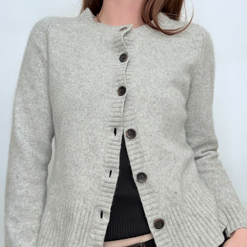 grey cashmere cardigan