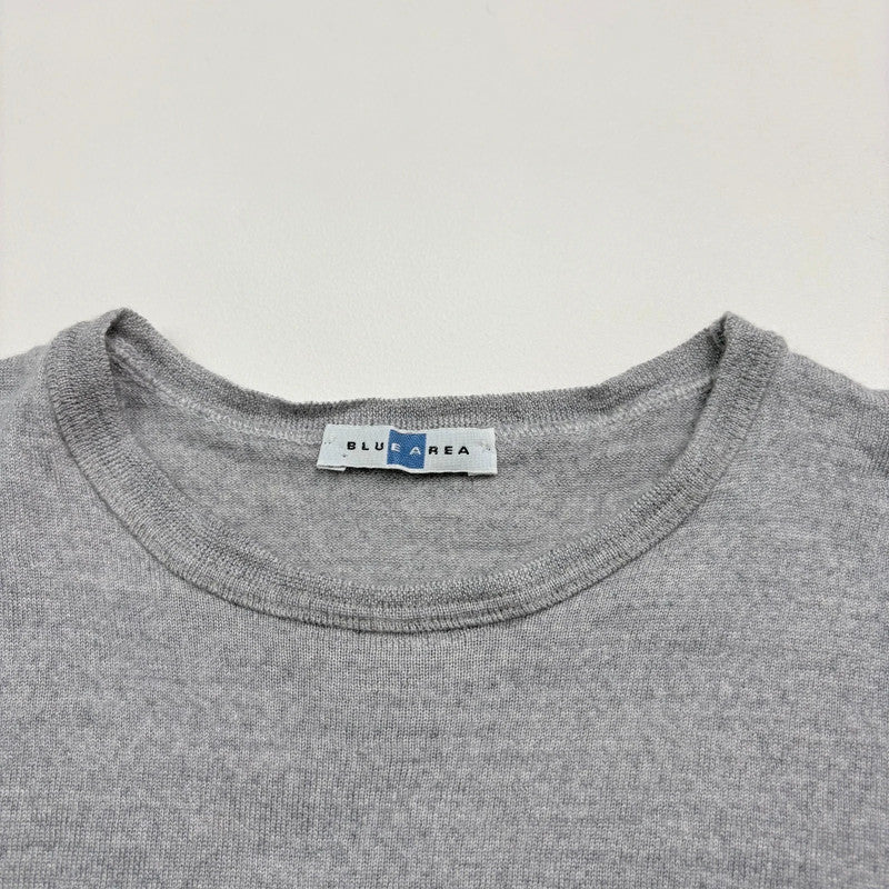 grey wool knit cashmere t-shirt
