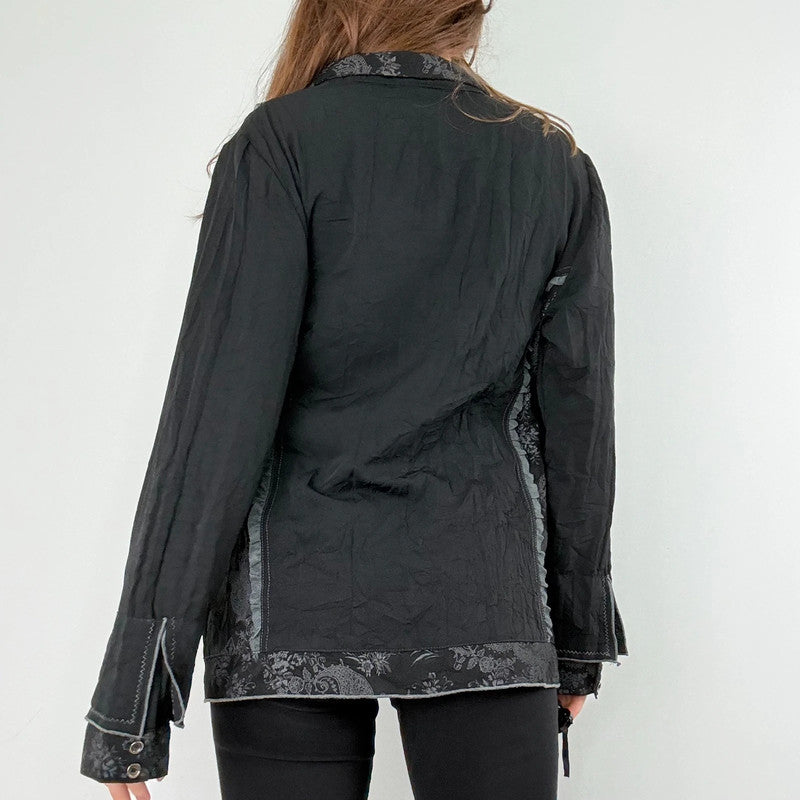 black lace boxy grunge shirt