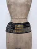 archival chunky knit woven belt