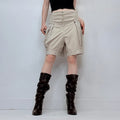 Cop Copine high rise corset style pleated shorts