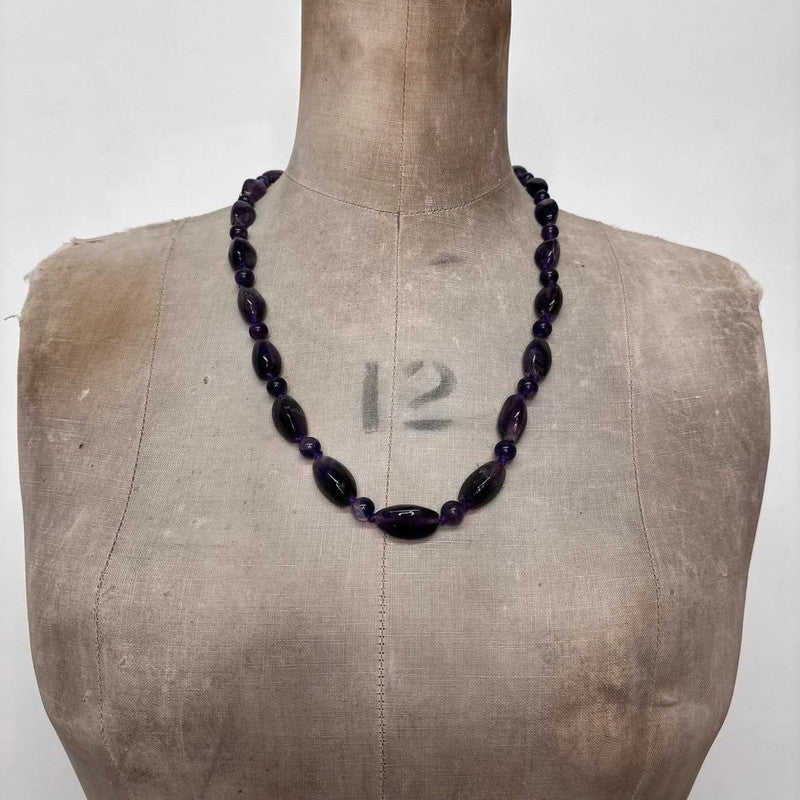 amythest crystal gem necklace