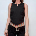 cropped fitted western vest