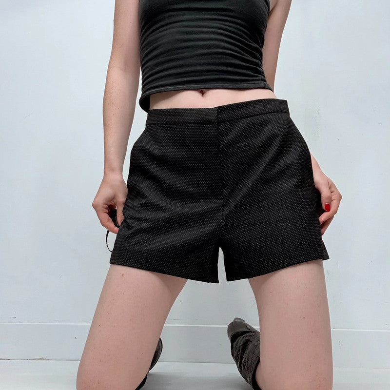 polkadot sandro black mini shorts