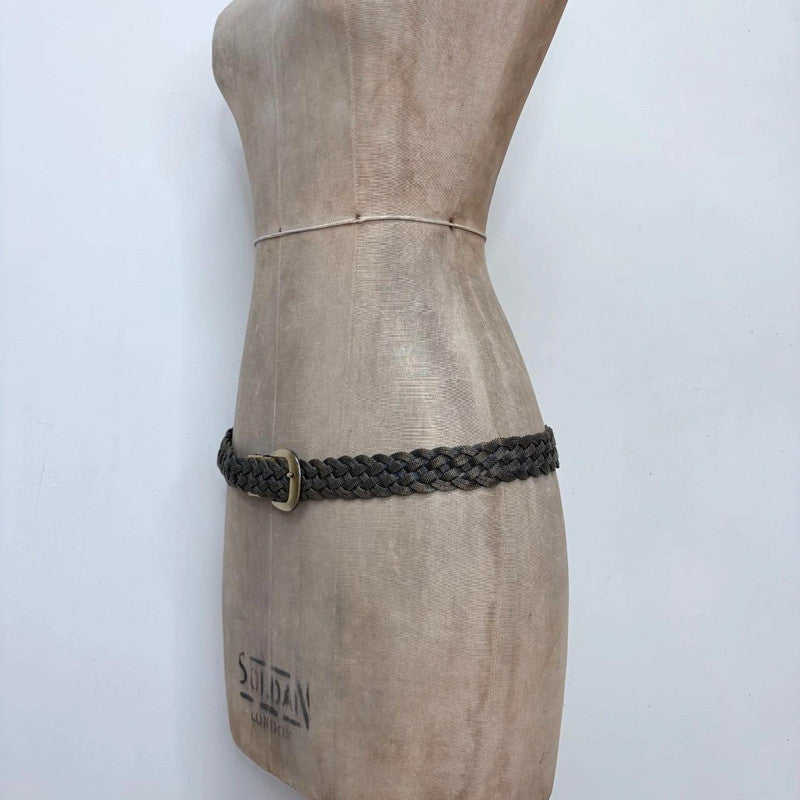 woven gold metal chunky belt