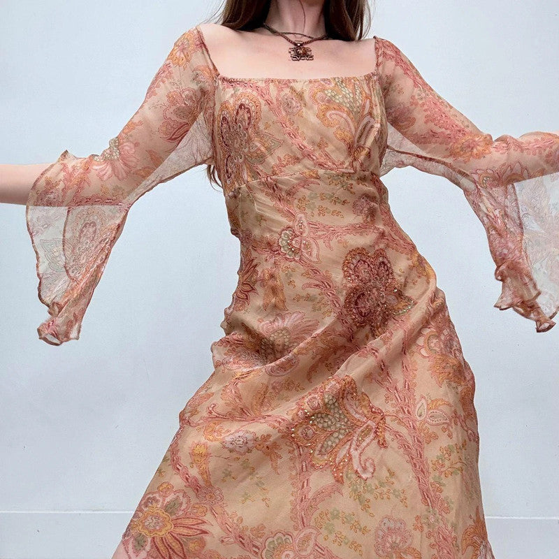 floaty paisley fairy rene derhy boho dress