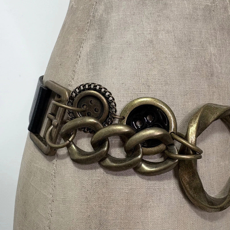 brass metal chain belt