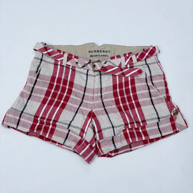 tartan linen belted Burberry shorts
