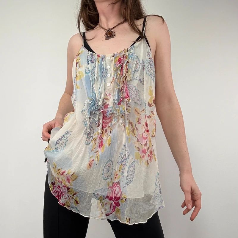 Floaty Fairy Sheer Silk Cami Vest