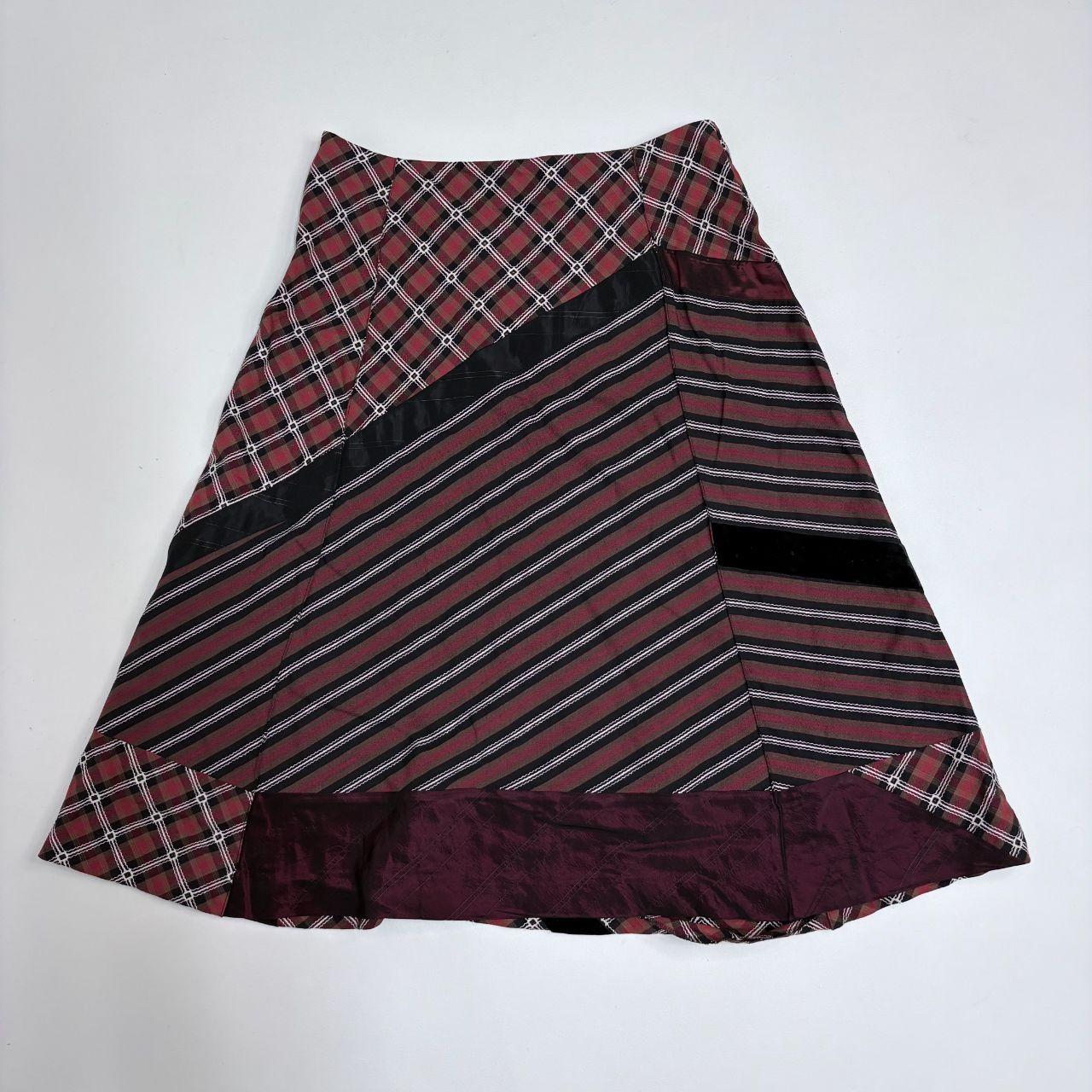 Asymmetric pinstripe kenzo skirt