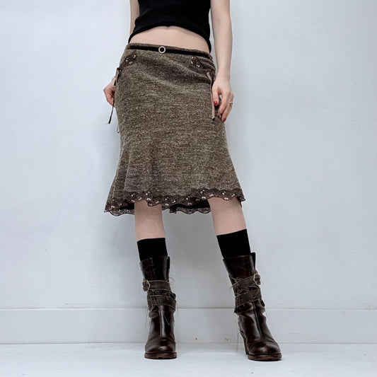 Brown flared fairy skirt
