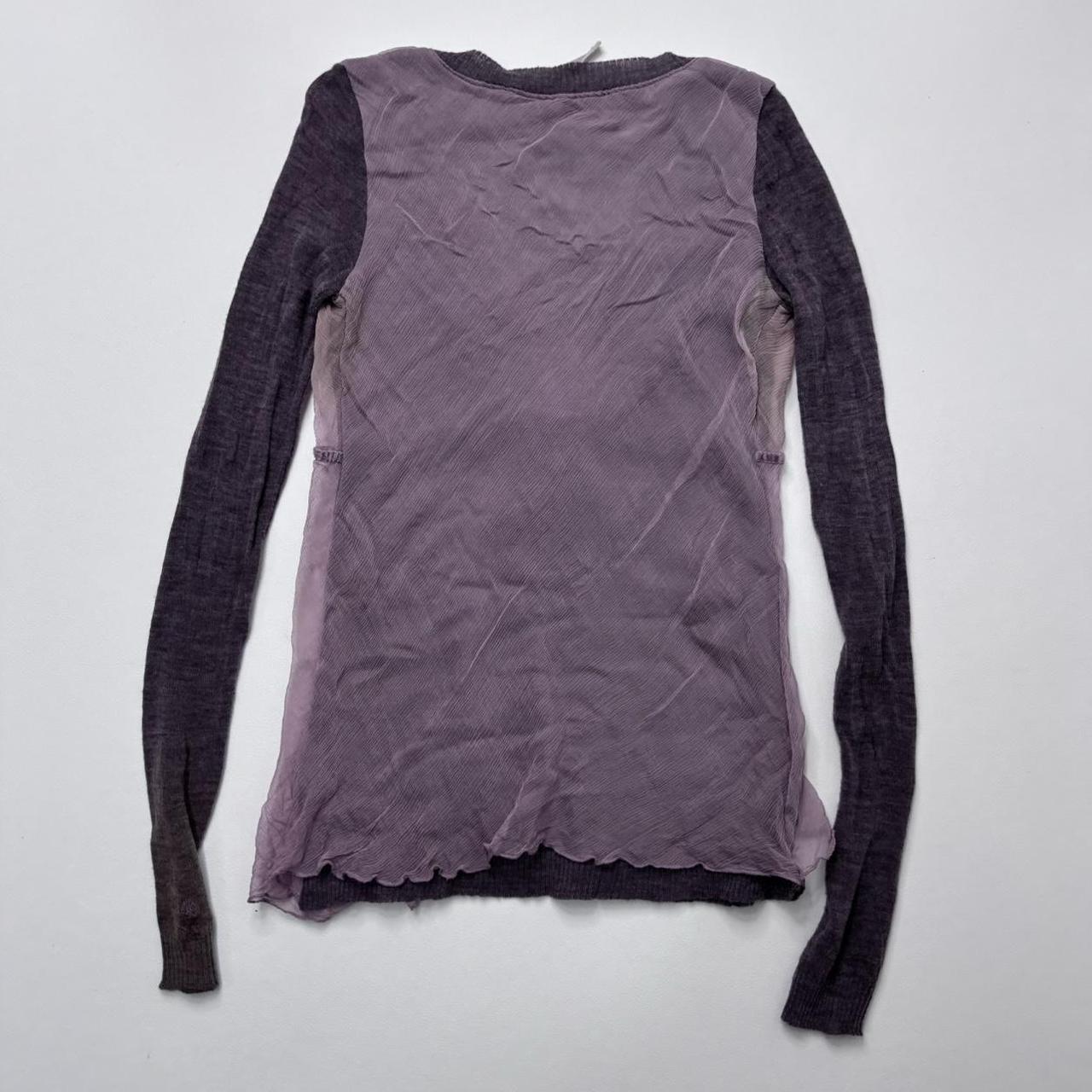 Sheer layered floaty knitted top