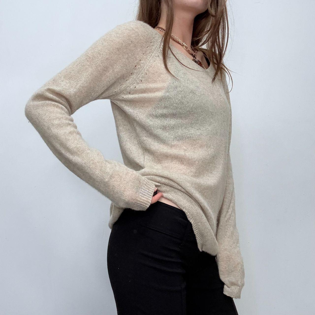 Slouchy tan cashmere jumper