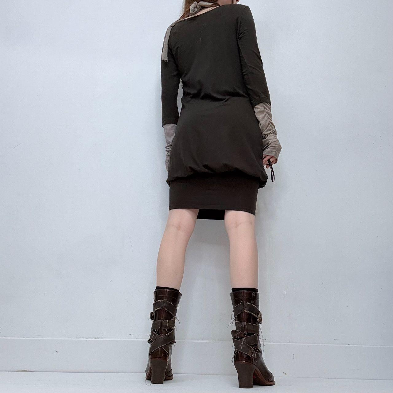 Slouchy cop copine puff mini dress