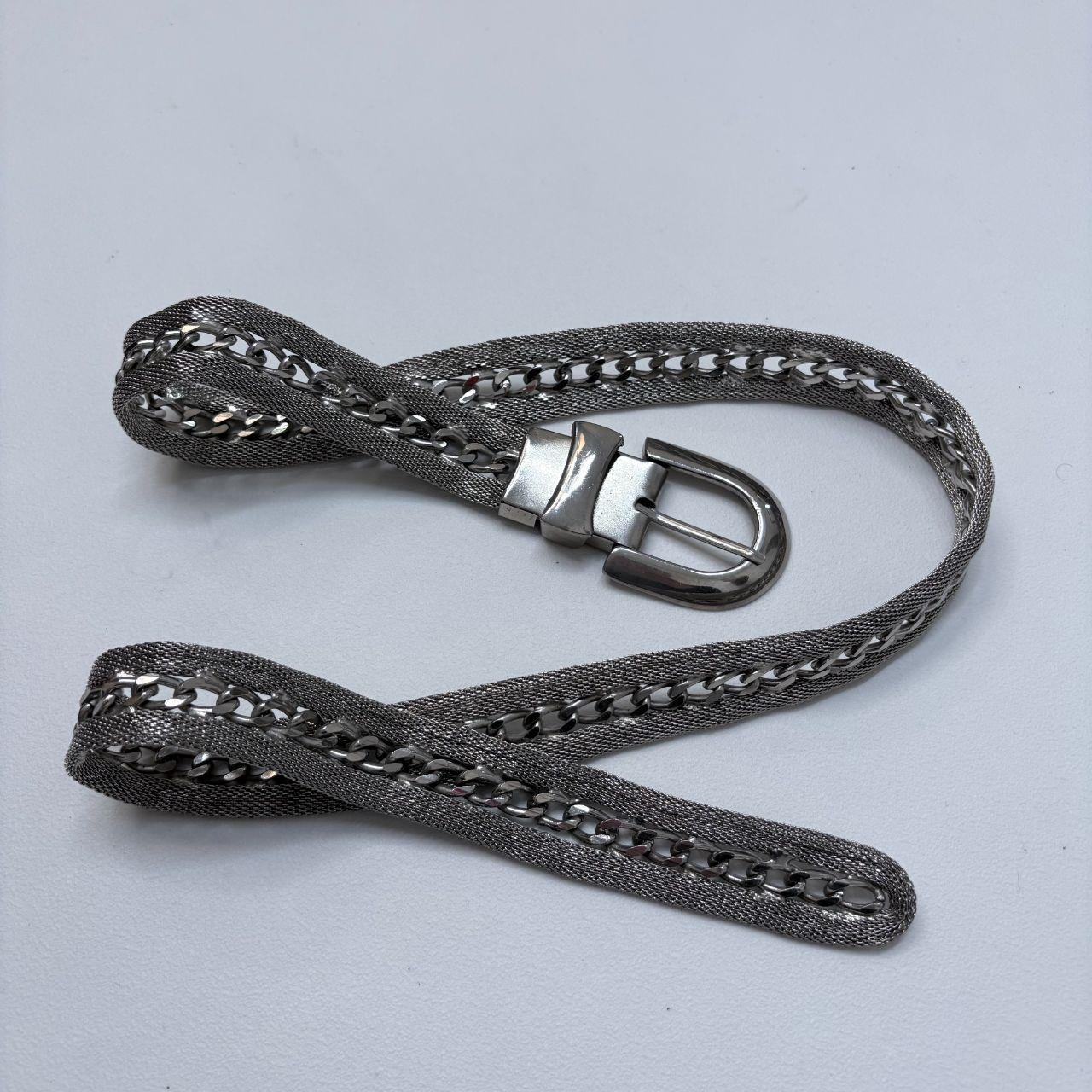 Silver chainmail belt