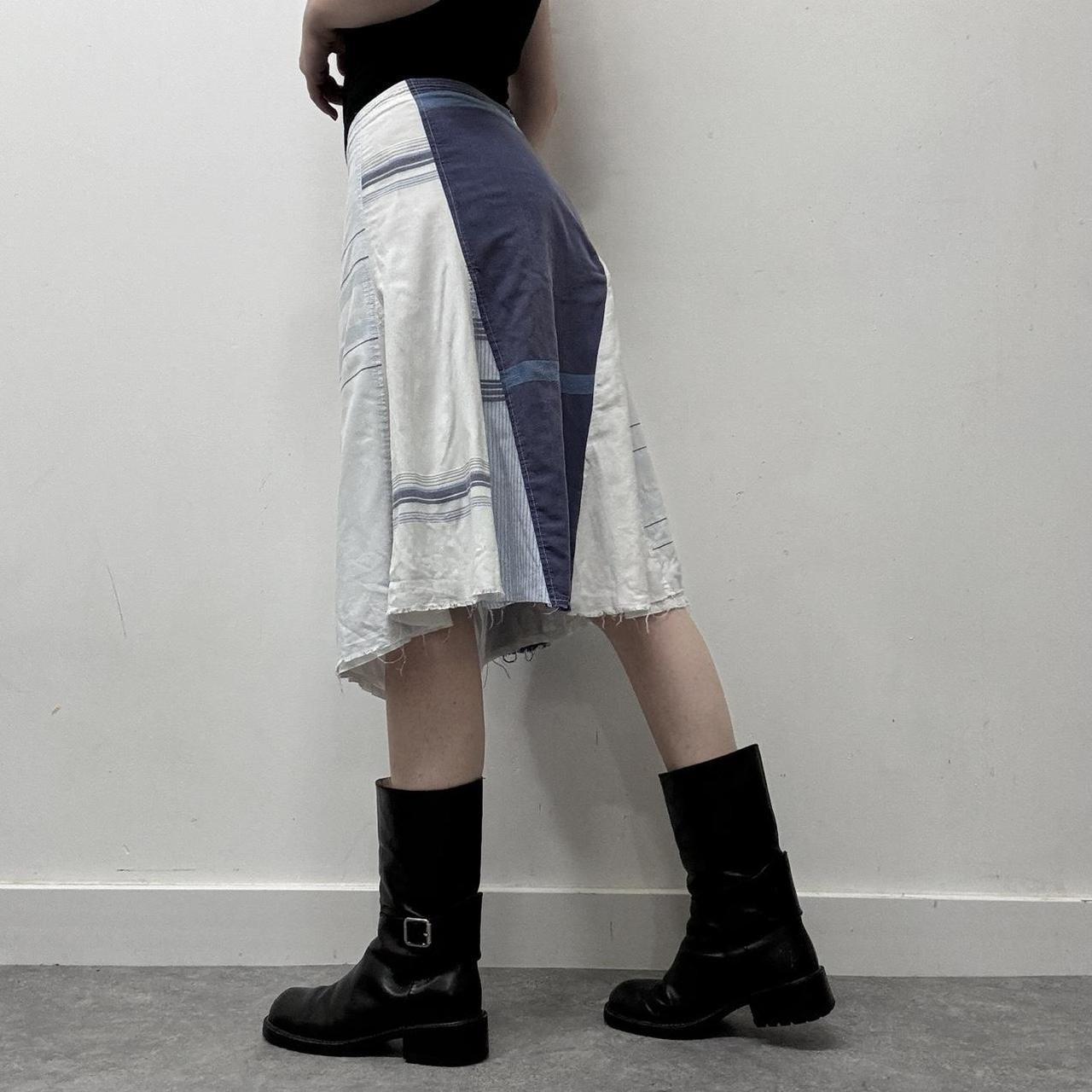 Tartan checked pinstripe skirt