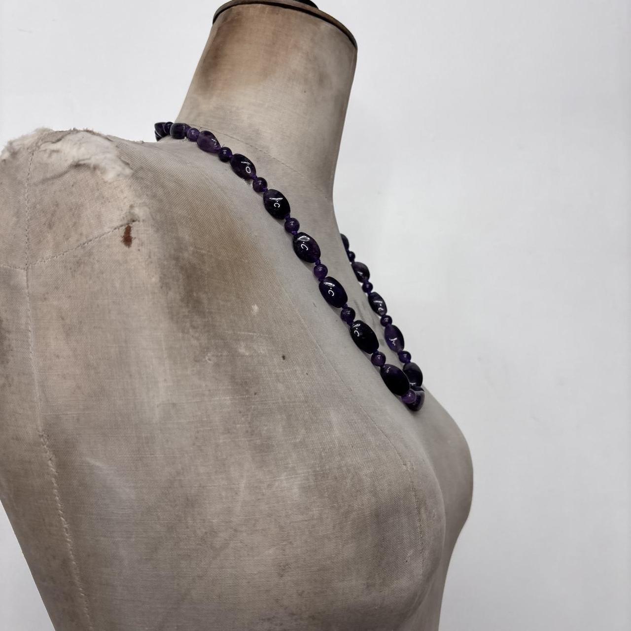 Amythest crystal gem necklace