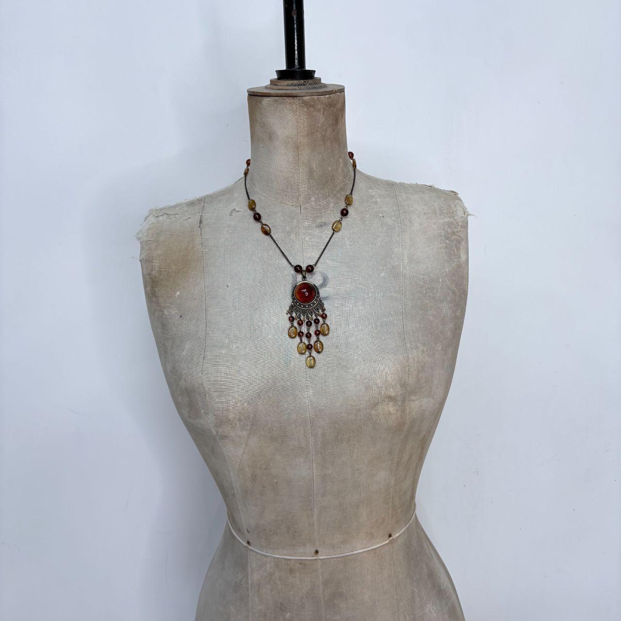 Boho draped fairy gemstone necklace