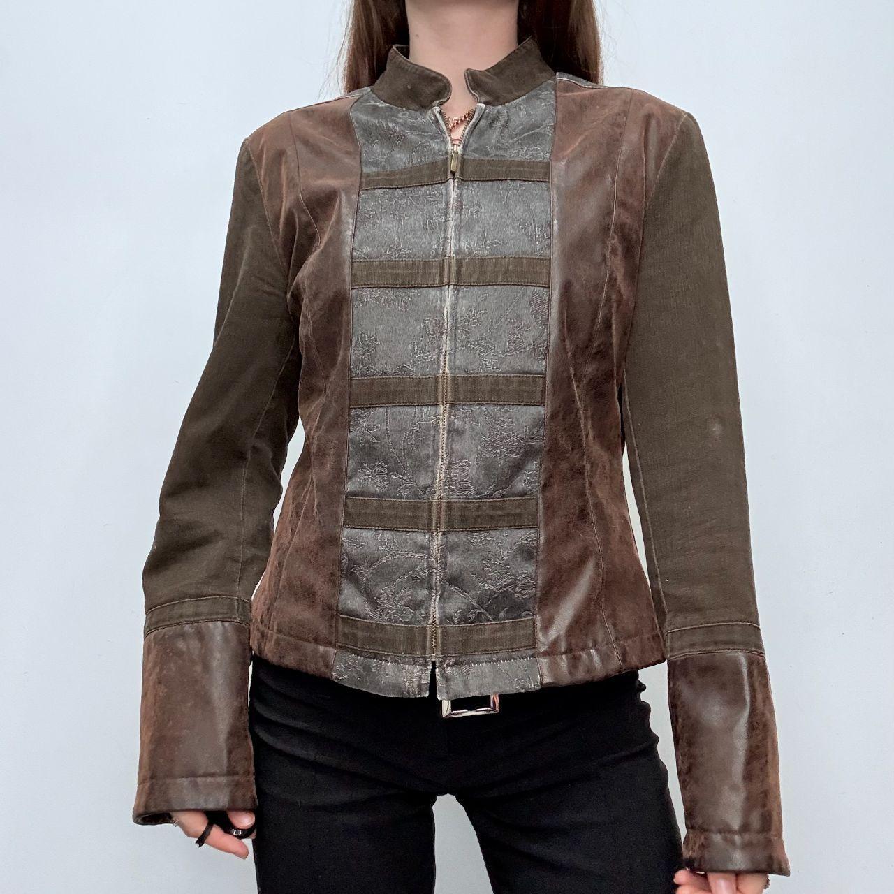Military grunge flared jacket