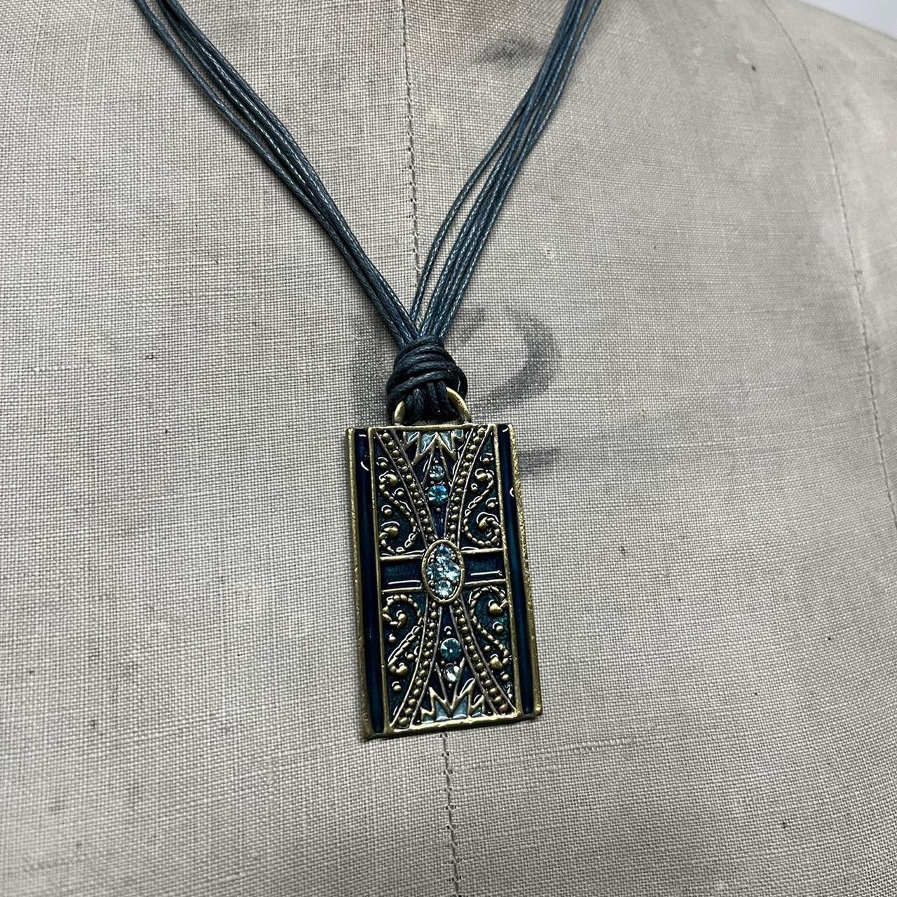 Boho hippie engraved fairy necklace
