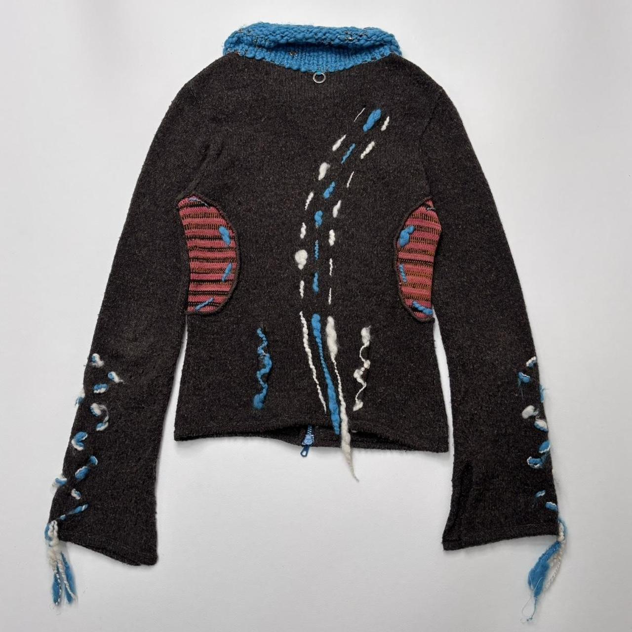 Flare knitted boho zipper jumper