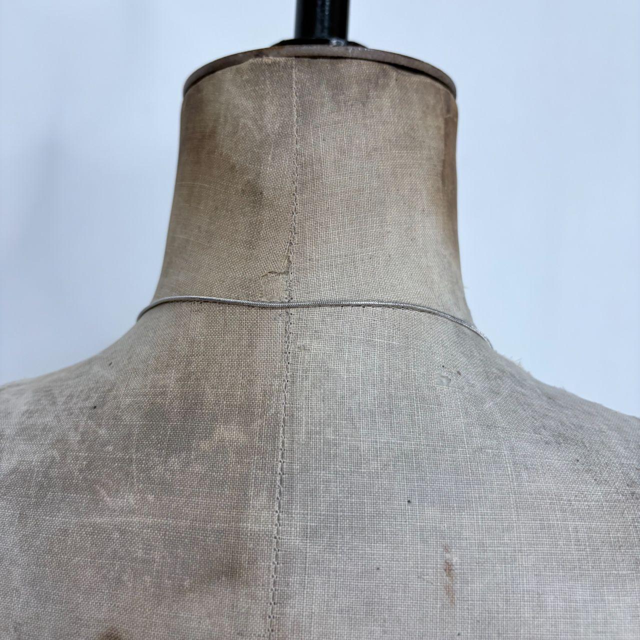 Long silver minimalist chain necklace