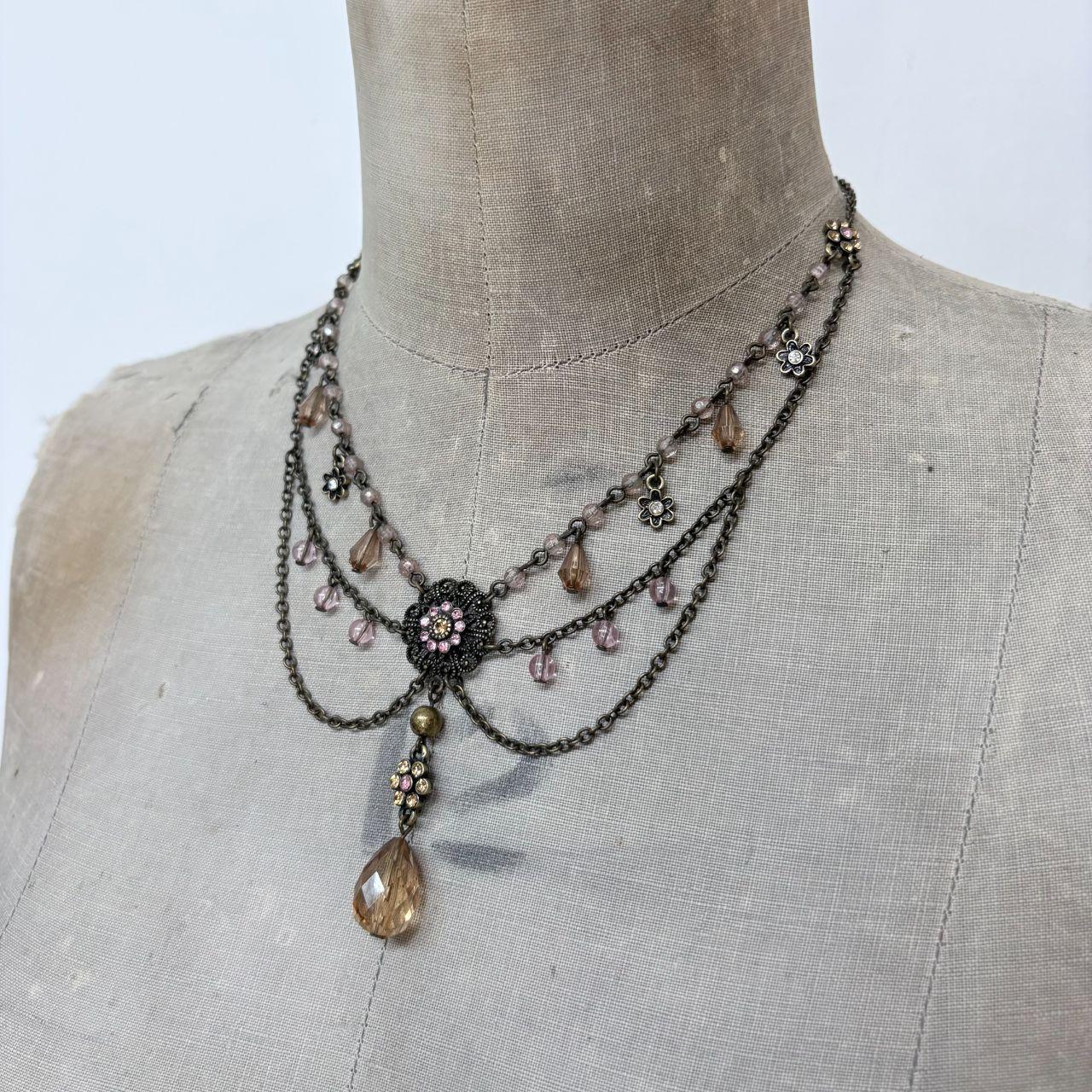 Gothic grunge draped necklace