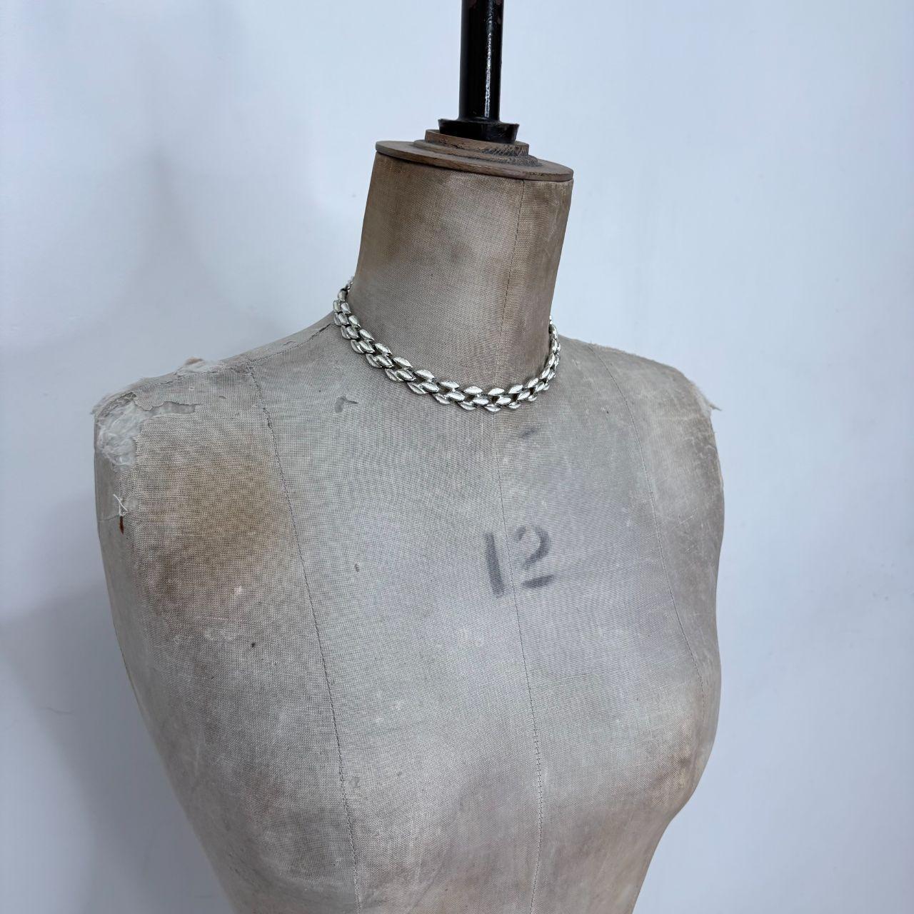 Chunky silver chain necklace