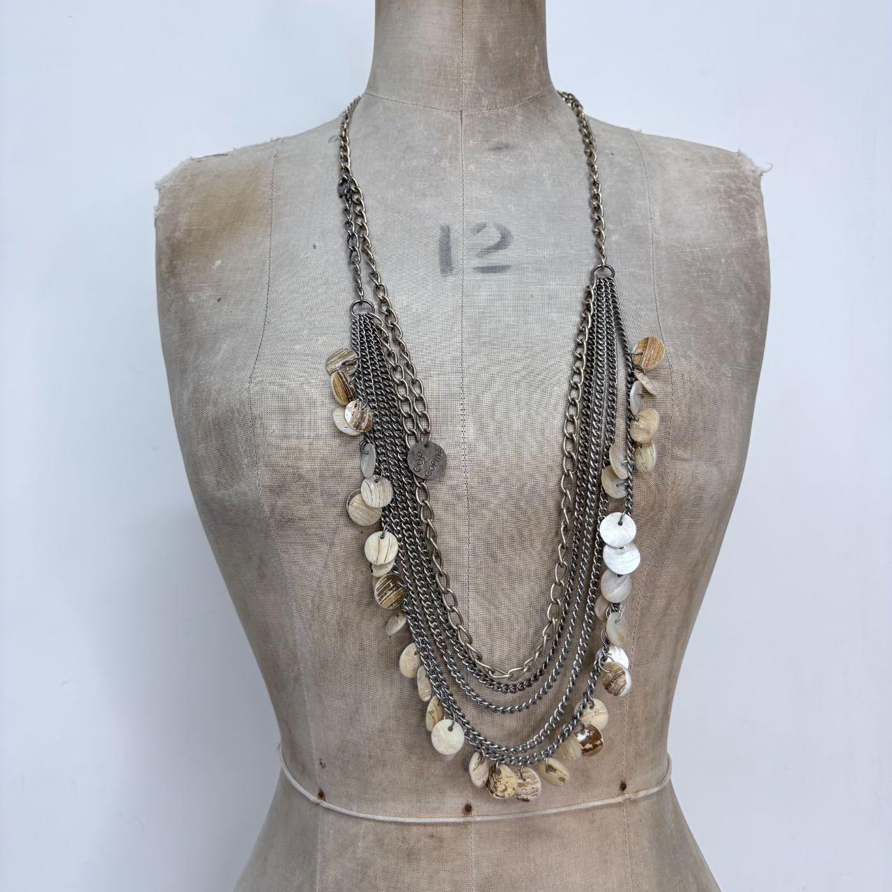 Draped silver coin cop copine waist chain
