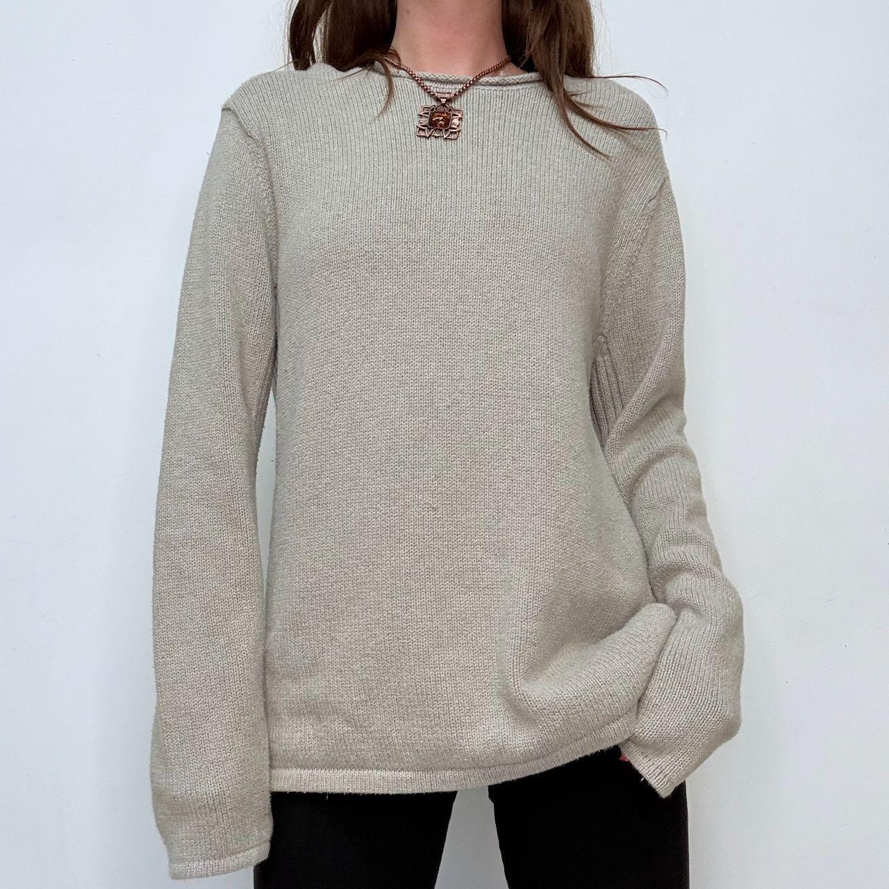 Chunky knitted slouchy jumper
