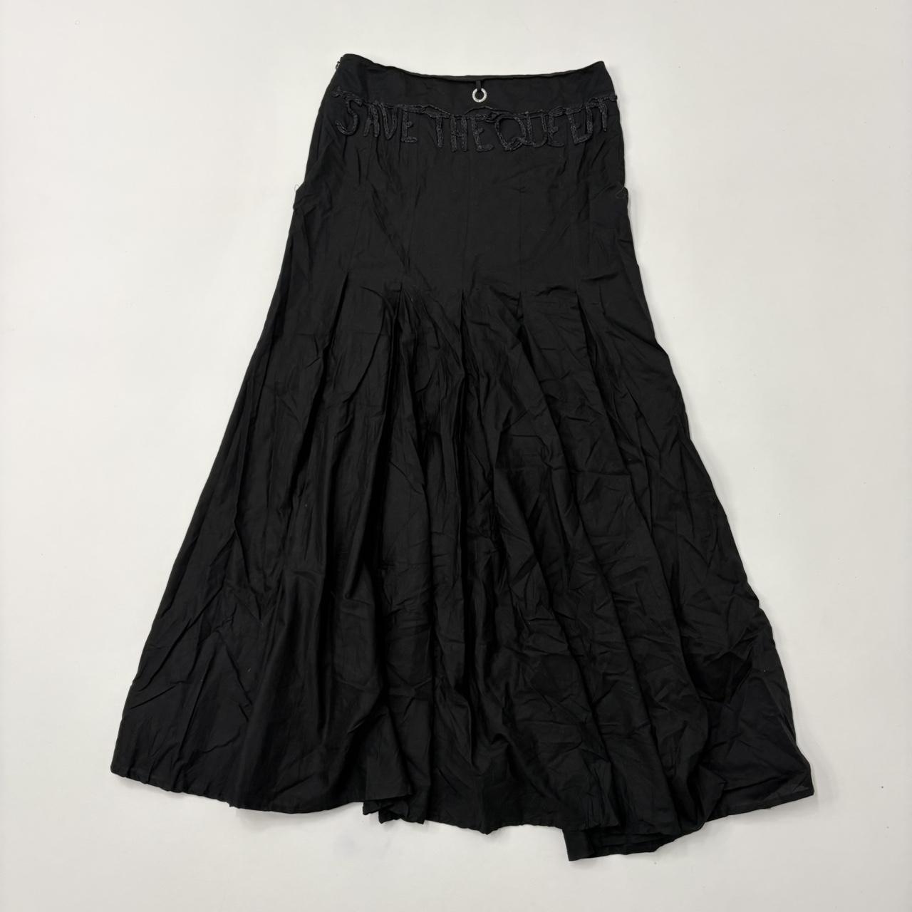 Black save the queen maxi skirt