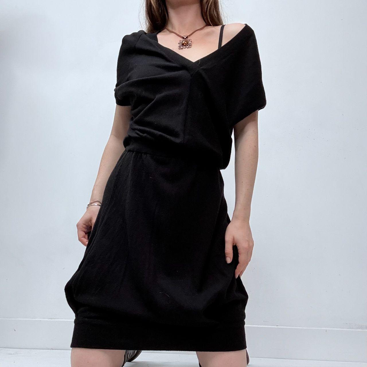Black asymmetric allsaints slouchy dress