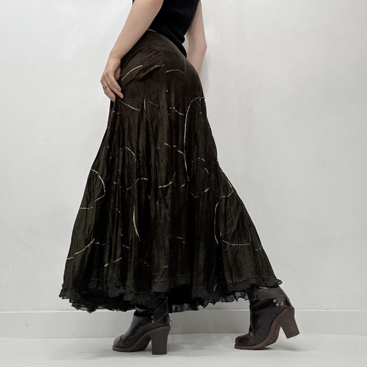 Khaki brown lace distressed fairy skirt