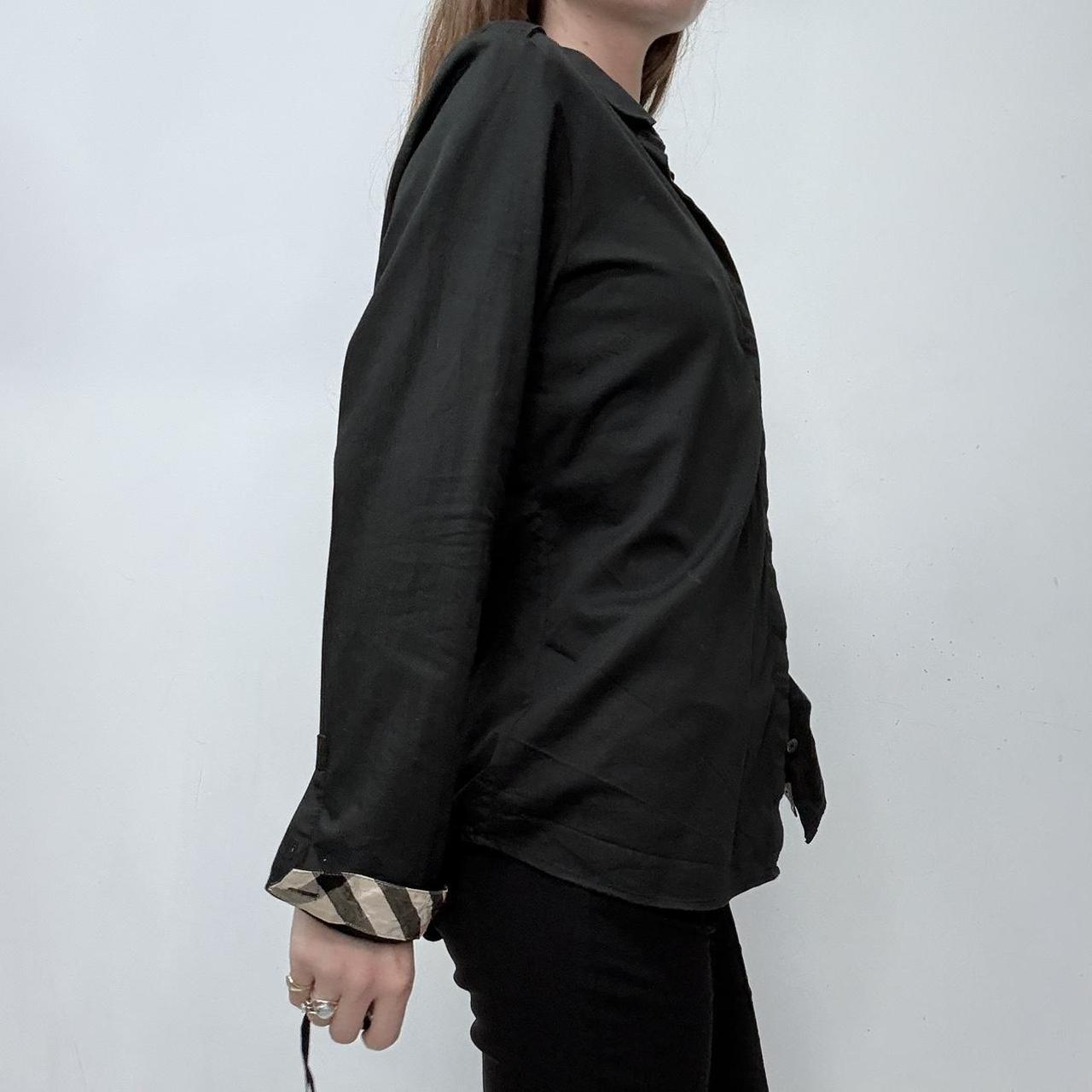 Black oversized burberry shirt