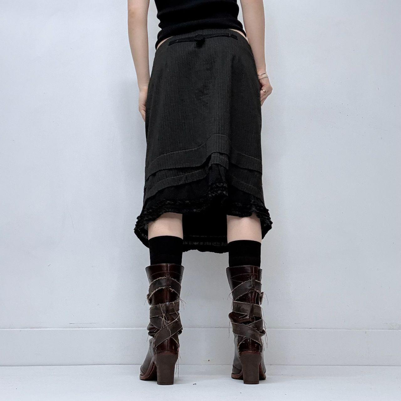 Cop Copine black pinstripe a-line skirt